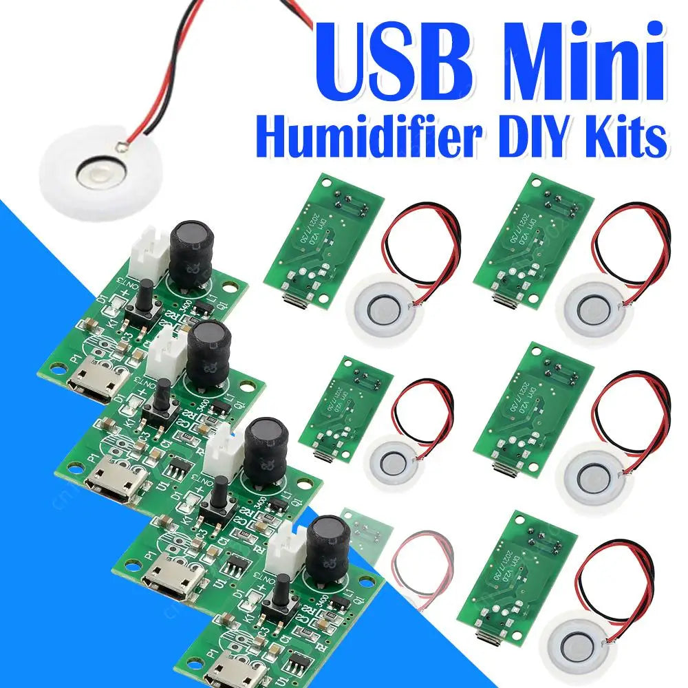 Humidifier Mist Maker and Driver Circuit Board DC 5V Fogger Atomization Film Atomizer Sheet Atomizing Ceramic Humidifier Module Lootquake LLC