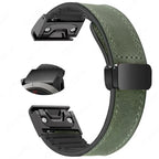 Garmin Soft Leather Band - Magnetic Buckle QuickFit Design - SJB-DIAMOND ELITES