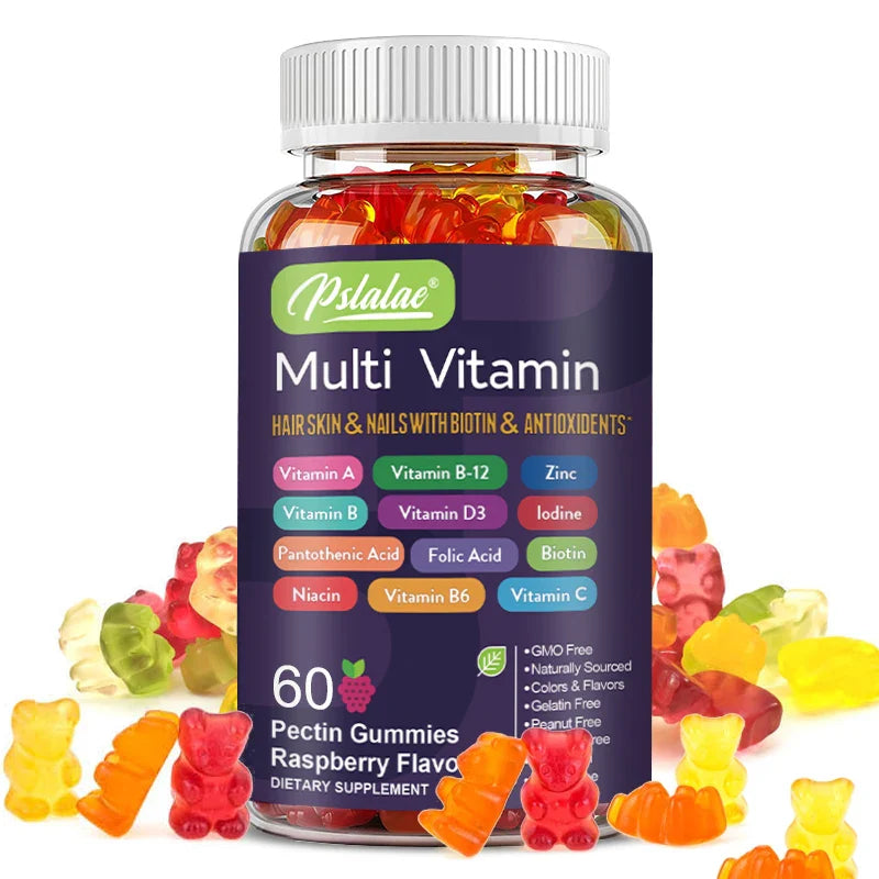 Multivitamin Gummies - Dietary Supplement for Improves Skin, Hair, Nails and Overall Health, Immunity, Enhances Energy Levels Lootquake LLC