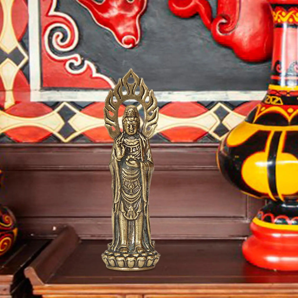 Kwan Yin Statues Buddha Figurine Craft 2.4 Inch Buddhist Avalokiteshvara Statue Chinese Feng Shui Sculpture Crafts Figurine Lootquake LLC