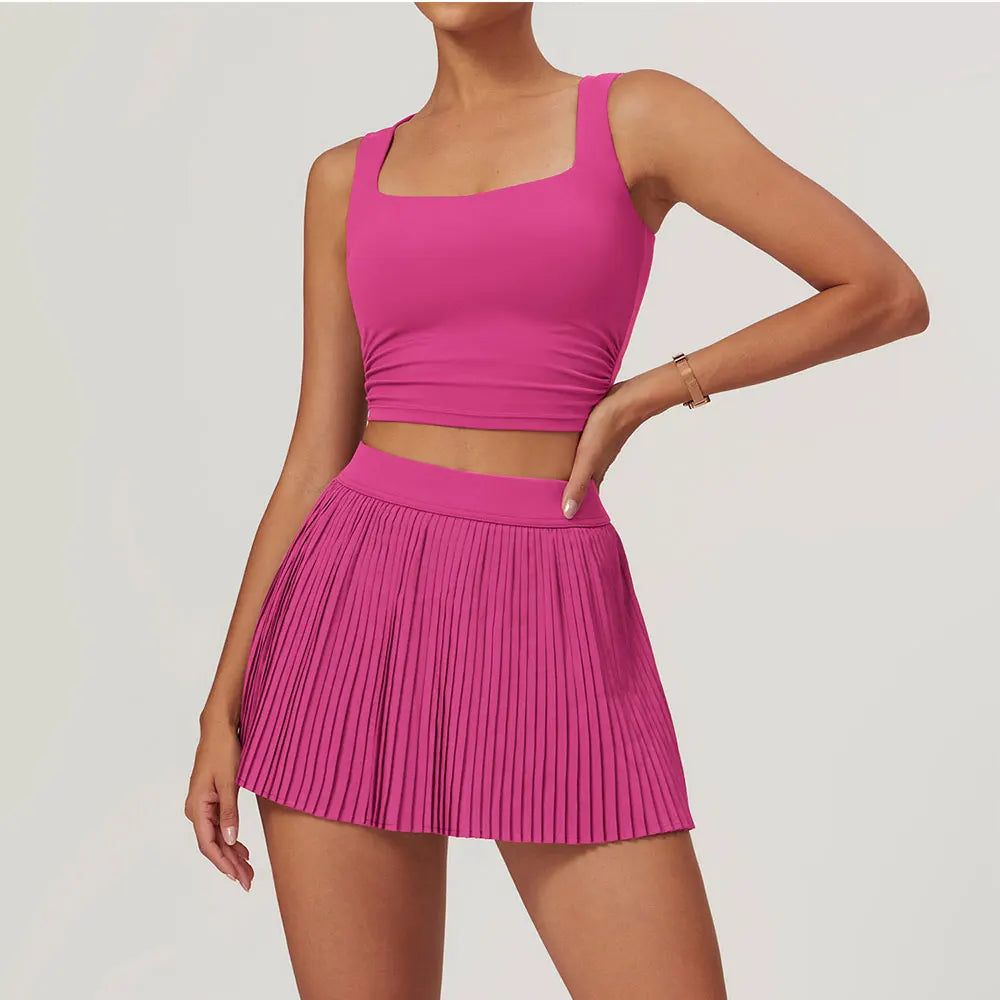 2 PCS Gym Set Women's Shorts plus top