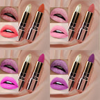 Pearl White Exhibitionist Lipstick Nude Red Pink Matte Lipstick Long Lasting Smudge Proof Waterproof Non-Transfer Formula