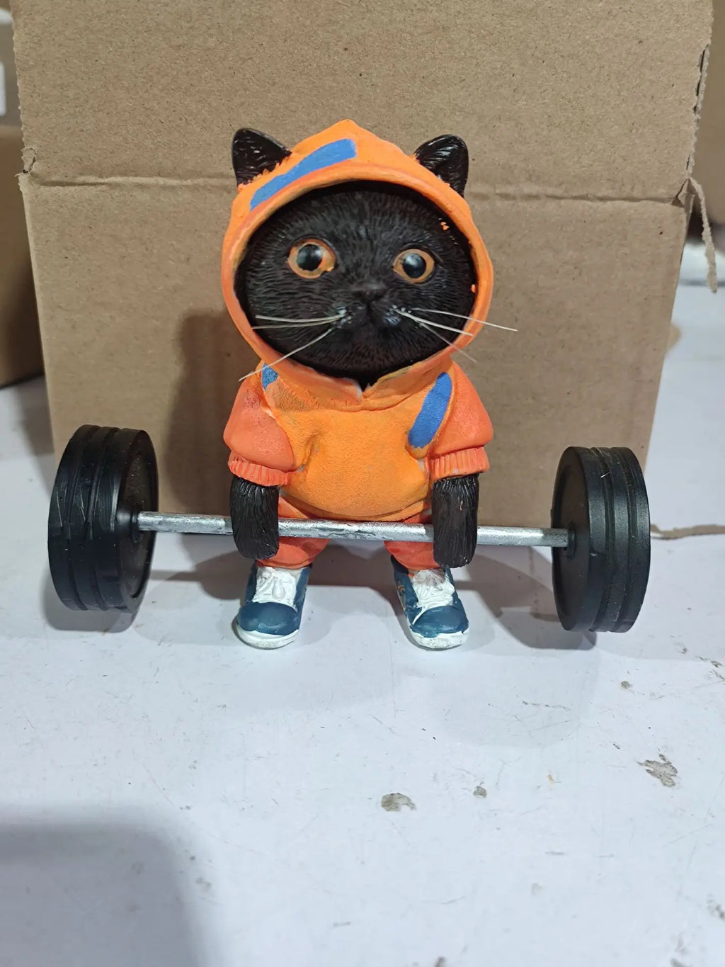 Cute Fitness Cat Sculpture. Cute Fitness Cat Sculpture Home Decor  Desk Decor Lootquake LLC