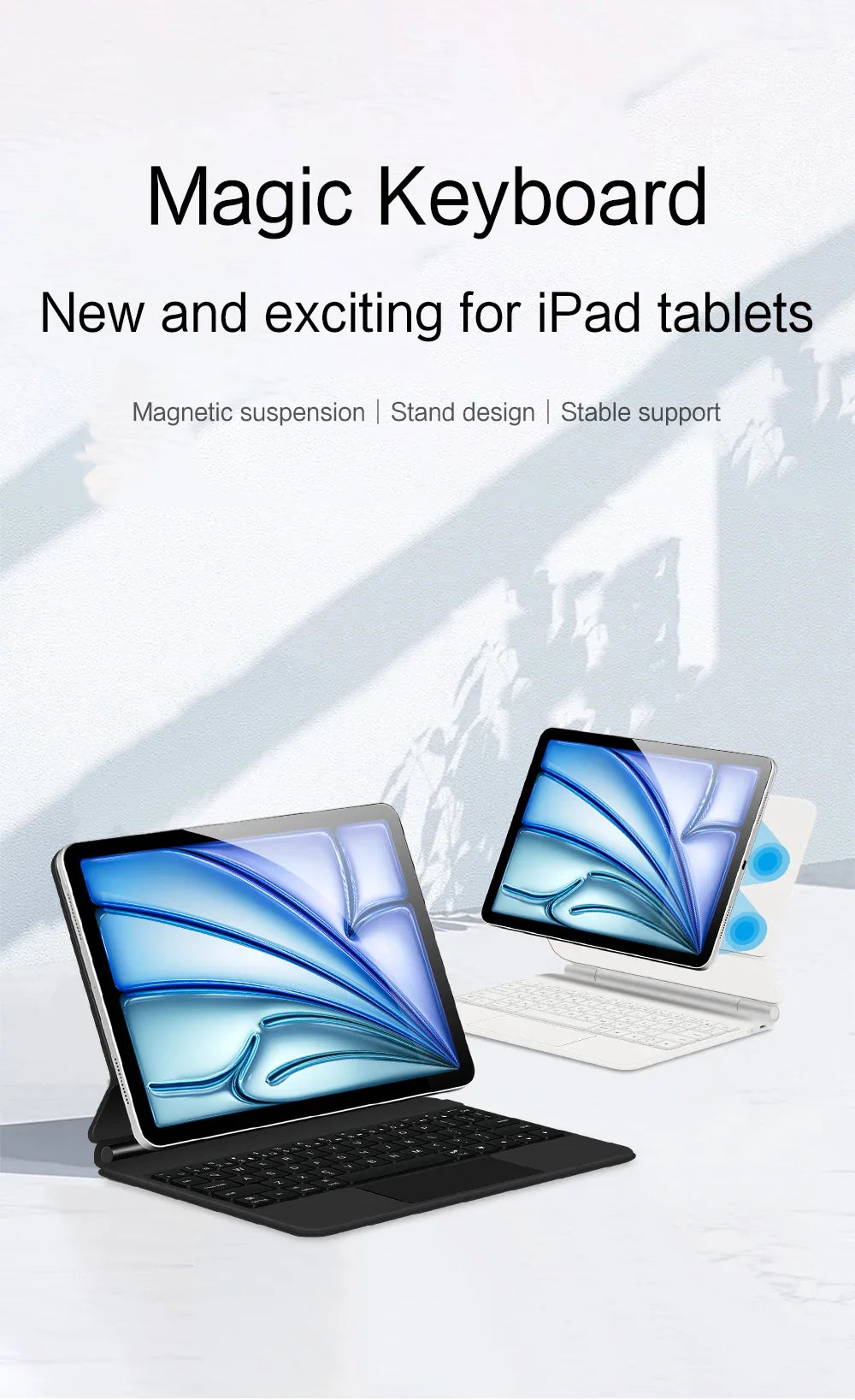 Magic Keyboard Case For iPad Pro 11 inch 12.9" M2 13 M4 Air 4th 5th ipad10 10th 10.9 Smart Cover Multi-touch Magnetic backlight Lootquake LLC
