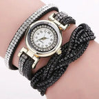 Long Strap Leather Watch Women Casual Rhinestone Dress Watch Ladies Bracelet Wristwatch Clock Relogios Feminino Reloj Mujer 2024