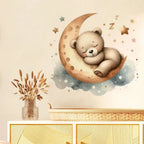 Cartoon Teddy Bear Tent Stars Wall Stickers for Kids Room Nursery Baby Room Decoration Wall Decals Room Interior