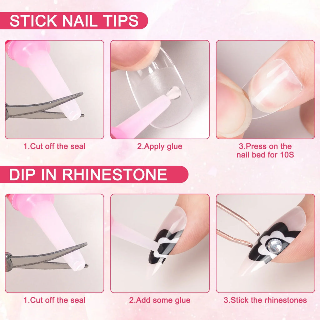 14PCS Nail Glue for Press on Nails for Nail Tips Acrylic Nail Glue Long Lasting Super Strong Nail Glue for Nails Salon Lootquake LLC