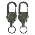 Outdoor Retractable Key Chain Mountaineering Buckle Key Chain Anti-loss Anti-theft High Rebound Easy To Pull