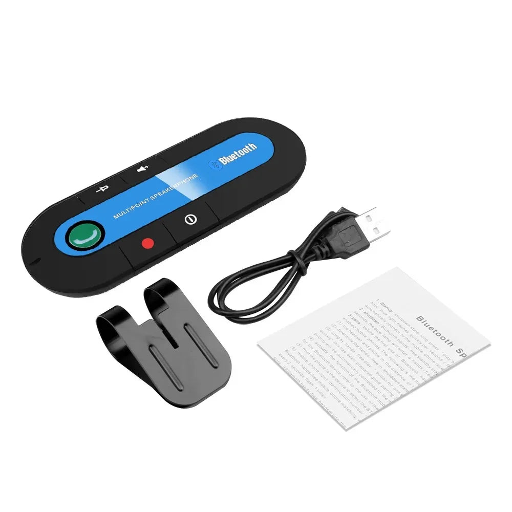 Bluetooth Speaker Handsfree Car Kit Sun Visor Clip Wireless Audio Receiver Speakerphone Wireless Stereo MP3 Music Player Lootquake LLC