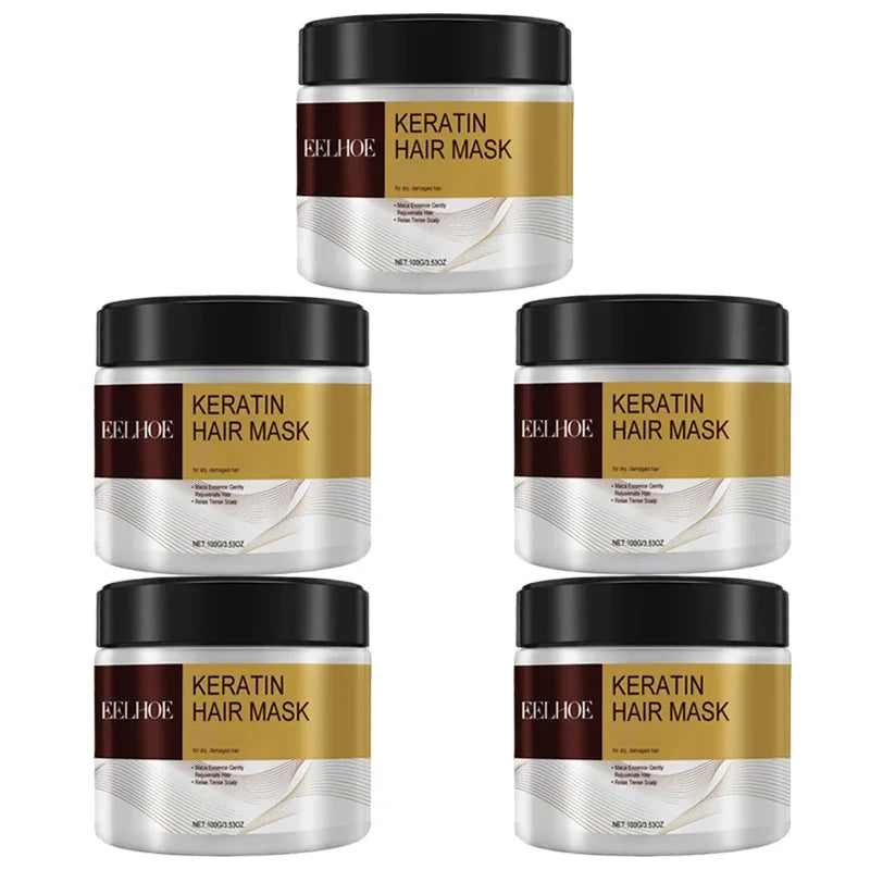 Collagen Hair Mask Keratin Hair Treatment Deep Repair Argan Oil Collagen Essence Keratin Conditioner For Dry Damaged Hair 100G Lootquake LLC