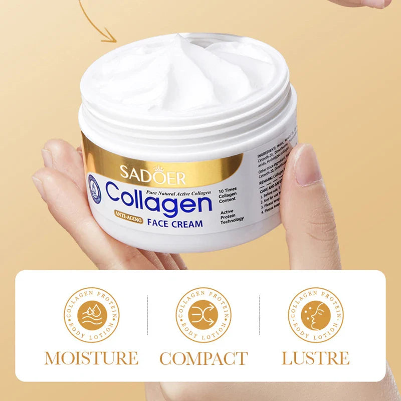 SADOER Collagen Firming Face Cream sknicare Moisturizing Hydrating Face Creams Faical Cream Beauty Face Skin Care Products Lootquake LLC