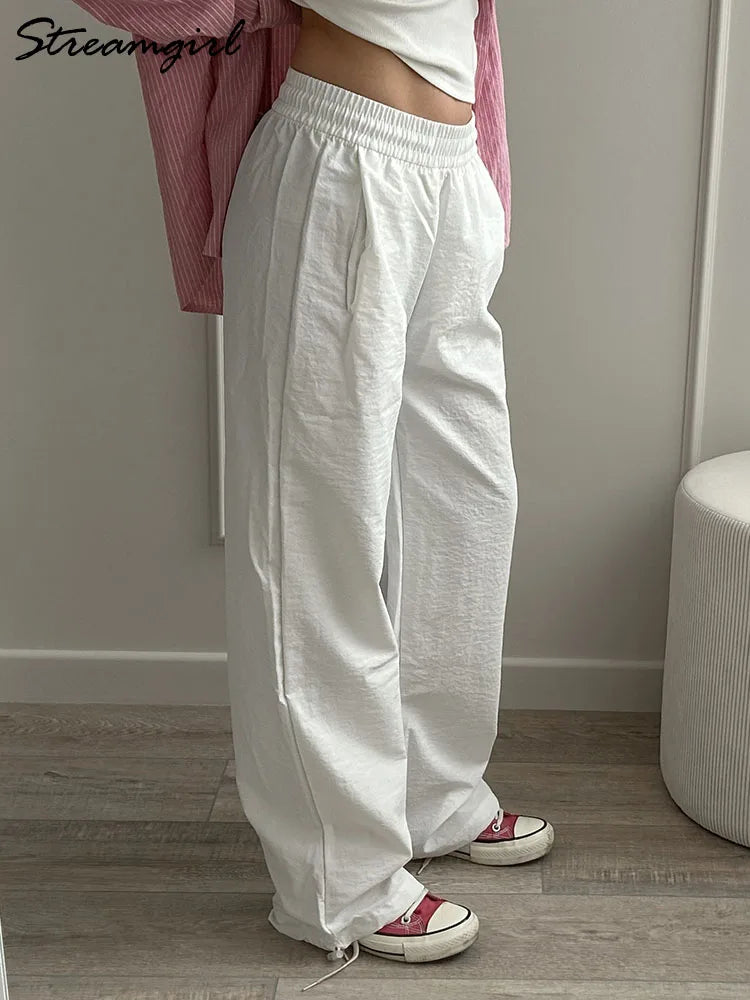 ChicEase High Waist Wide Leg Joggers THRIXINE
