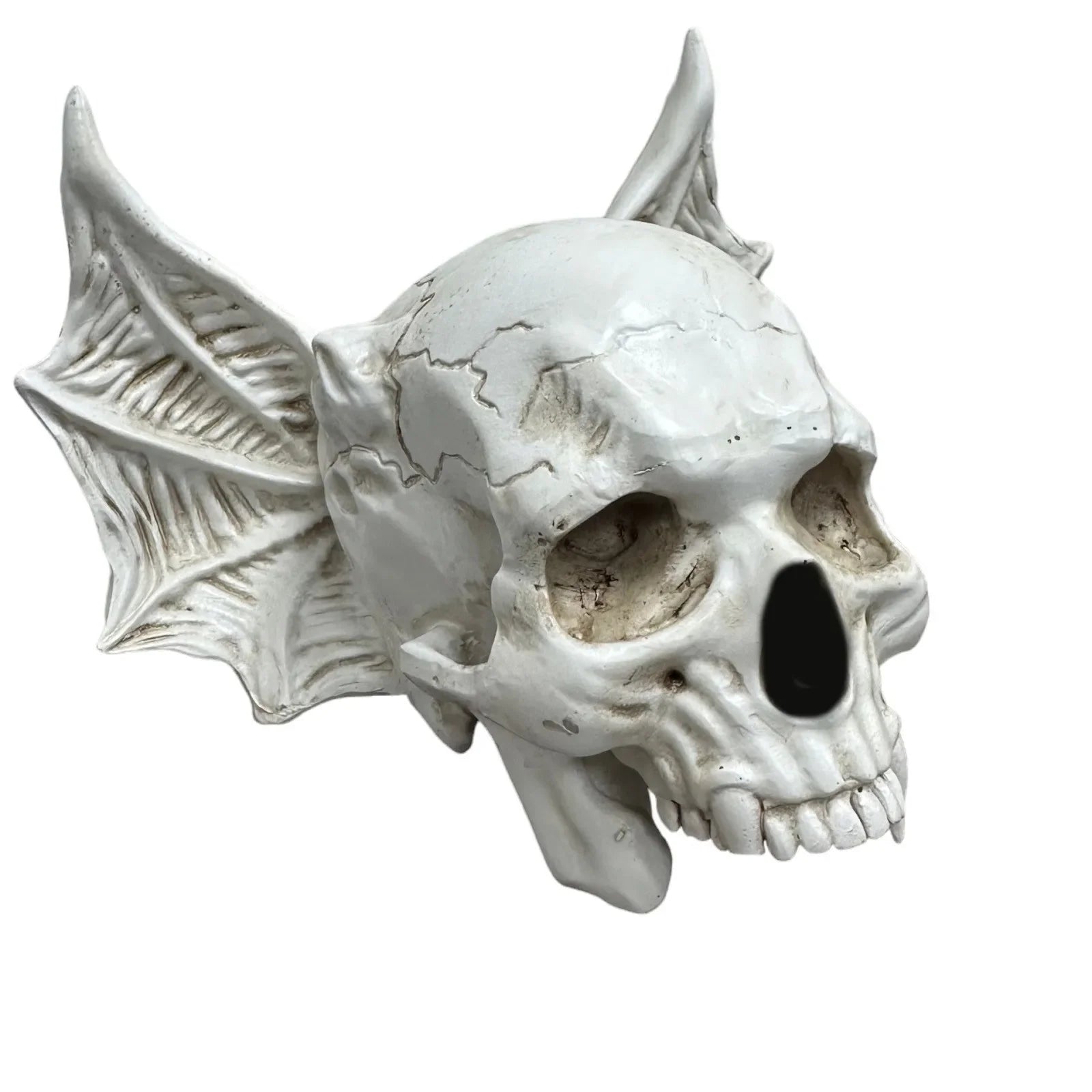 ‌Halloween Bat Skull Decor Spooky Gothic Home Decoration Unique Resin Handmade Craft Creepy Party Supplies Scary Shelf Display Lootquake LLC
