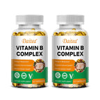 Organic Vitamin B Complex Supports Energy, Immune Health, Antioxidant Supplement - 30/60/120 Vegetarian Capsules
