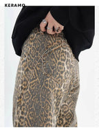 Vintage Leopard Print Jeans Women Spring Oversize Casual Hip Pop Wide Leg Trouser Trend High Waist Panther Denim Pants Ladies Lootquake LLC