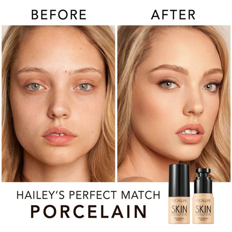 Focallure 8 Colors Face Foundation Makeup Base Liquid Foundation Cream Full Coverage Concealer Moisturizing Face Make Up Lootquake LLC