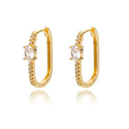 Circle Earrings For Women Vintage Punk Round Baroque Pearl Earrings Stainless Steel Circle Ear Clip Women Jewelry Gift Mujer