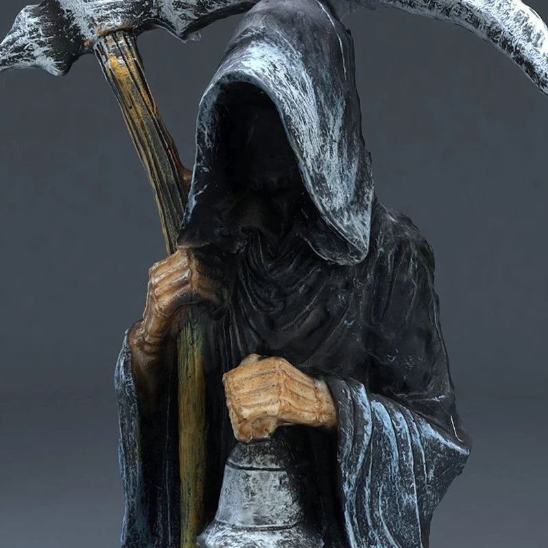 Holy Death Statue Standing Religious Decorative Figurine Grim Reaper Holding Scythe Statue Altar Halloween Lootquake LLC