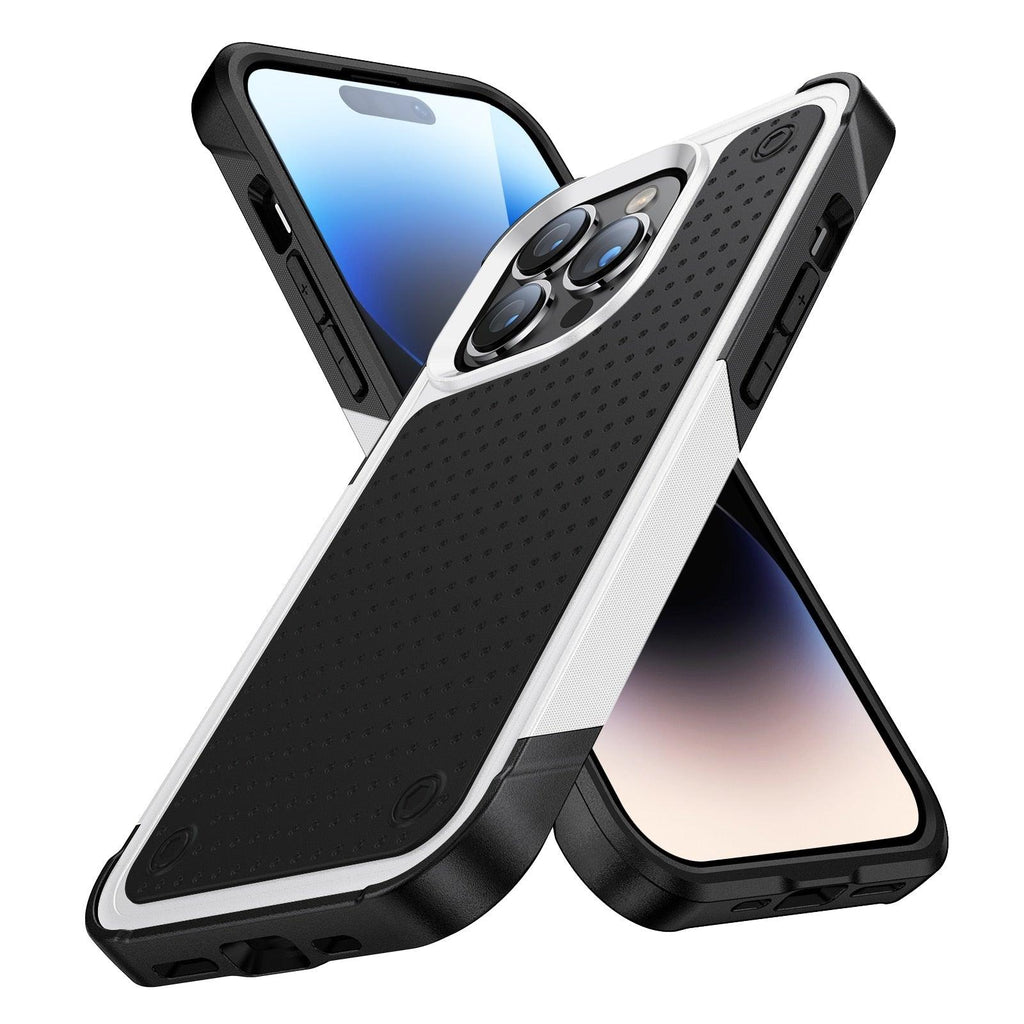 Business Black Shockproof Armor Case for iPhone 14 Pro Max 14 Plus 13 12 Hard Cover Heavy Duty Case Shockproof Ultra-Slim Non-slip iPhone Powerful Protective Phone Case for iPhone Stevvex