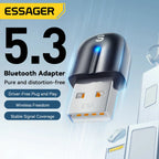 Essager USB Bluetooth 5.3 Adapter Aux Audio Receiver Transmitter For PC Speaker Laptop soundbox Wireless Mouse USB Transmitter Lootquake LLC