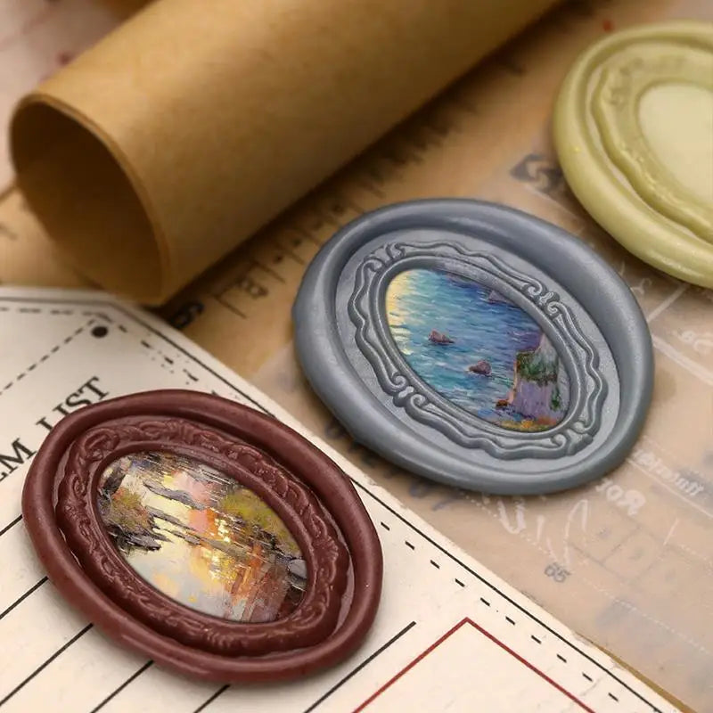 Photo Frame Series Sealing Wax Stamp Head Fire Paint Seal Wax Stamp Heads For DIY Scrapbooking Envelope Wedding Party Invitation Lootquake LLC