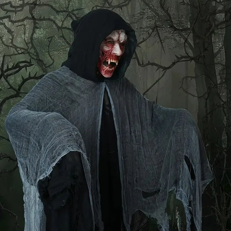 Halloween costume horror ghost clothes adult zombie cloak wizard robe wear secret room death dress up costume cloak Lootquake LLC
