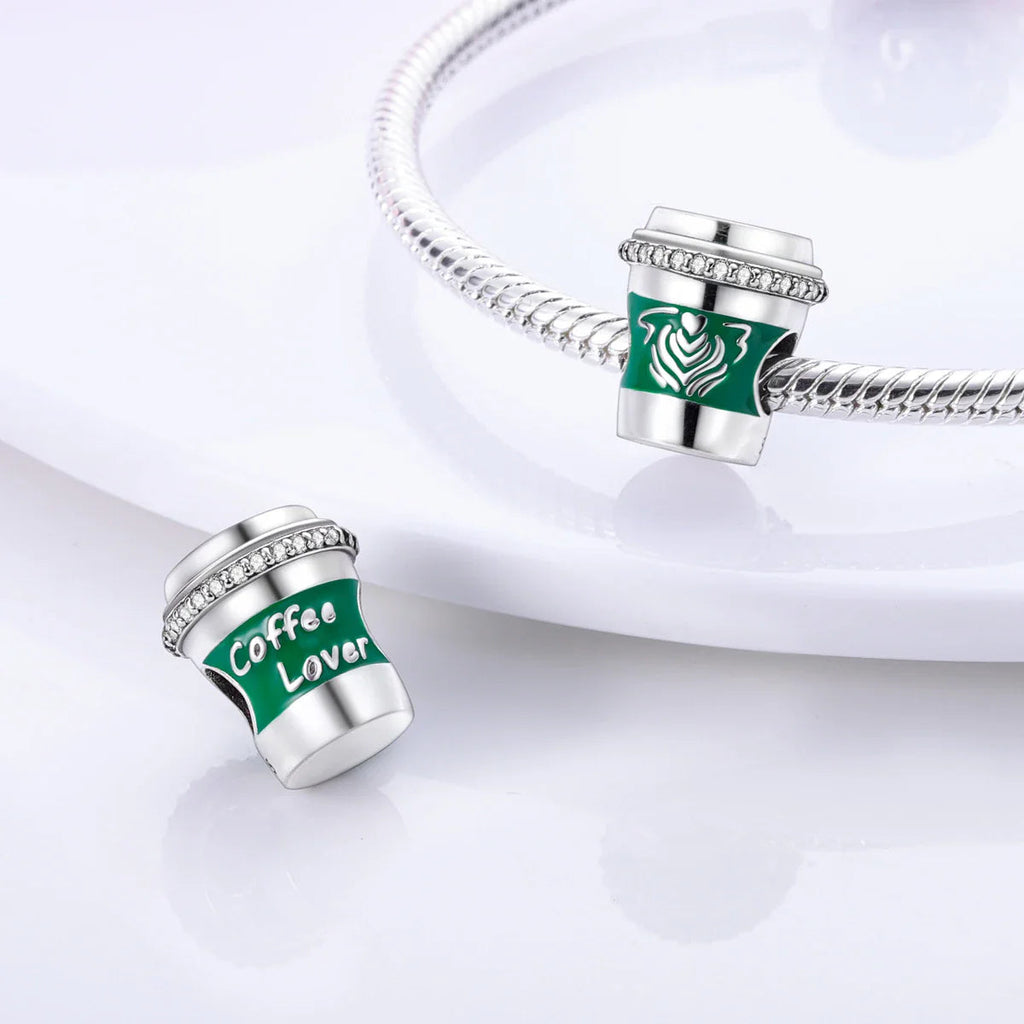 Coffee Cup Charms 925 Silver Beads For Woman Fit Original Bracelet Making Fashion Jewelry Lootquake LLC