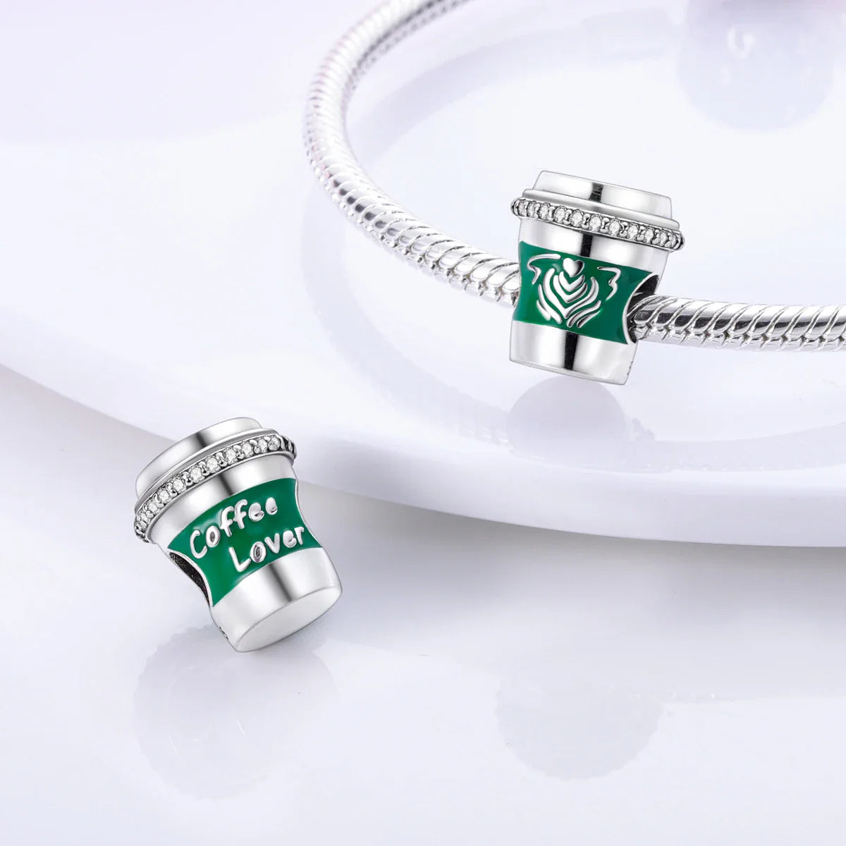 Coffee Cup Charms 925 Silver Beads For Woman Fit Original Bracelet Making Fashion Jewelry Lootquake LLC
