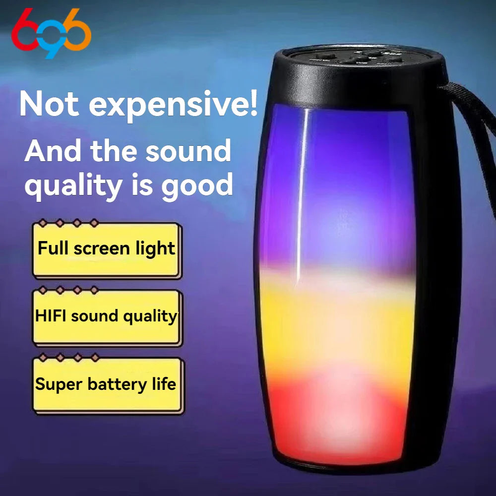 Portable Wireless Bluetooth Speaker 1500MAH RGB LED Light Outdoor Subwoofer Stereo Loudspeaker Household High Volume Shocking Lootquake LLC