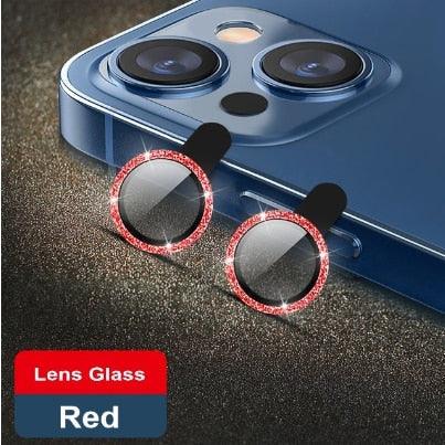 3/1Pcs Luxury Camera Lens Protector For iPhone13 12 11 Pro Max Camera Protective For iPhone 12 13 Mini Back Lens Glass Camera Cover Circle Tempered Glass Protector Stevvex
