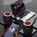 Outdoor portable wireless Bluetooth speaker, subwoofer, car and home with colorful lights, atmospheric small mini speaker Lootquake LLC
