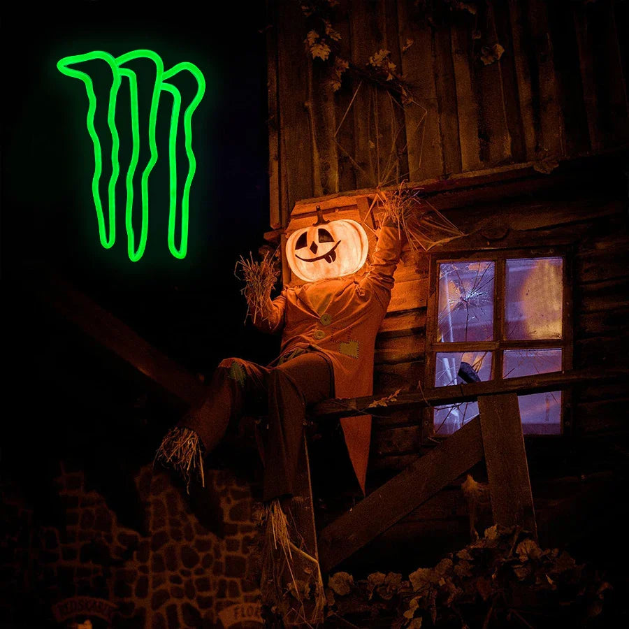 Halloween Neon Sign For Wall Decor,Light Up Sign For Coffee,Stores Window Porch Front Door Home Bar,Salon,Halloween Decoration Lootquake LLC