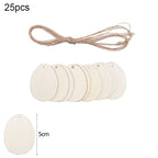 30-80mm Wooden Easter Eggs Pendants Blank Bunny Eggs Wood Chips Happy Easter Party Hanging Decoration Kids DIY Painting Crafts Lootquake LLC