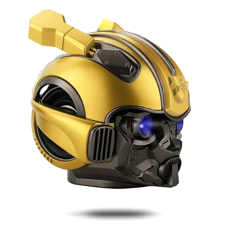 Original Transformers Bluetooth Speakers Bumblebee Head Bluetooth Speakerdual Speakersled Light Heavy Basssuitable,Tf, Fm Radio Lootquake LLC