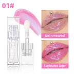 QIBEST Lip Oil Magic Warm Color Changing Lipstick Balm Lip Glaze Transparent Moisturizing Lipgloss Shiny Glitter Lips Cosmetics