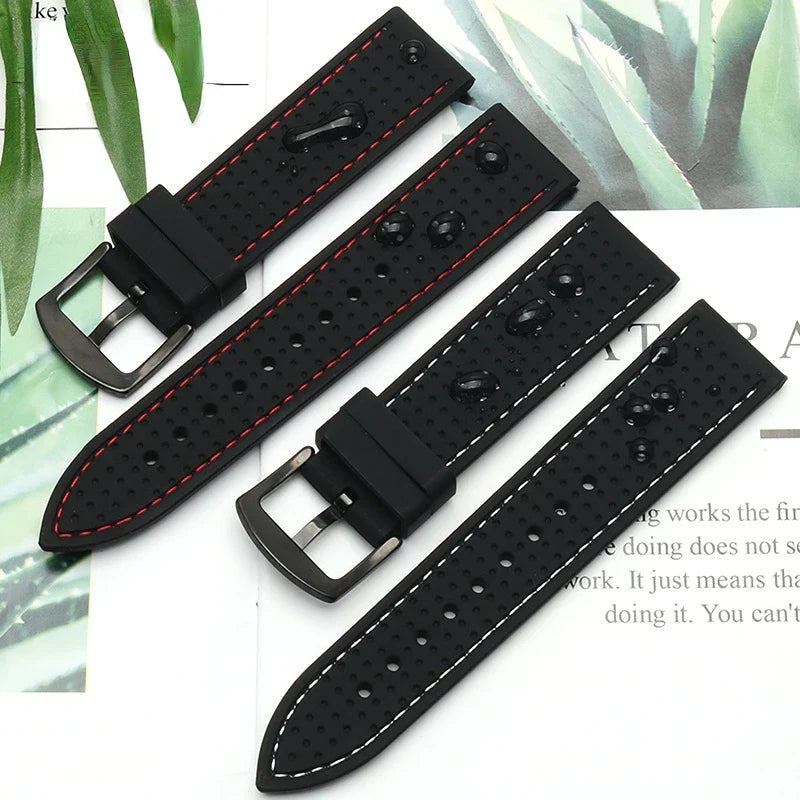 Motorola Moto Silicone Sport Watch Band, Breathable Rubber Strap