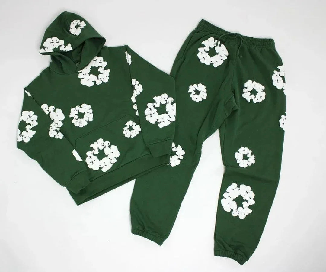 DENIM TEARS Foam Cotton Printed Hoodie Pi-Mart
