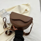 Small PU Leather Saddle Armpit Bags for Women 2024 Summer Chain Shoulder Crossbody Bag Ladies Vintage Underarm Handbags bolsa