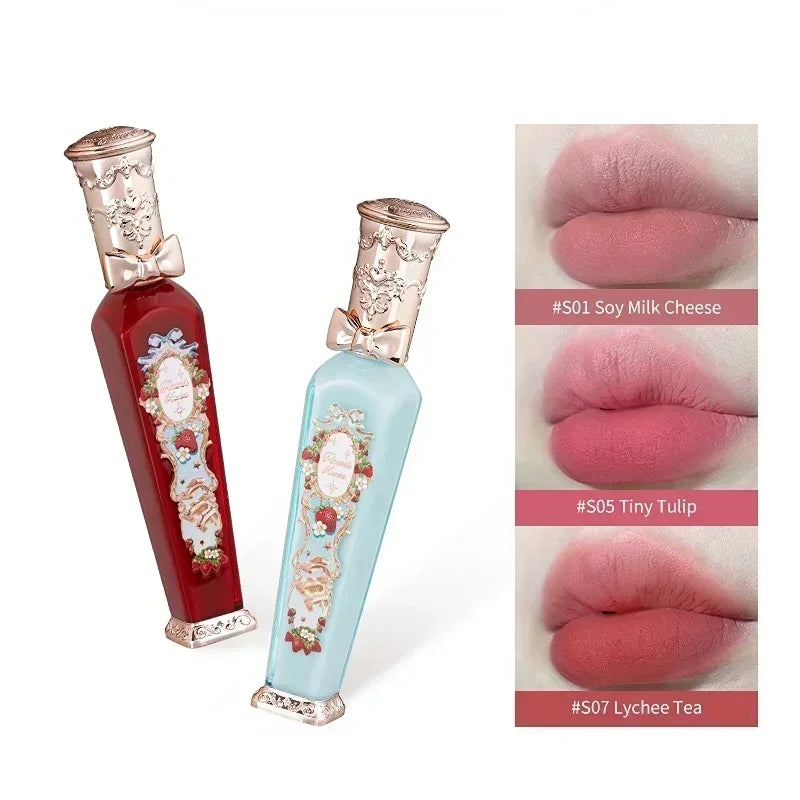 Flower Knows Strawberry Rococo Series Cloud Lip Cream Lip Gloss Long Lasting Velvet Lip Tint Lipstick for Women Cosmetic Lootquake LLC
