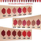 Pills Lipstick  6/10/18 Colors Long Lasting Pill Lipstick Cute Waterproof Non-Fading Lipstick Velvet Matte Lipstick Set