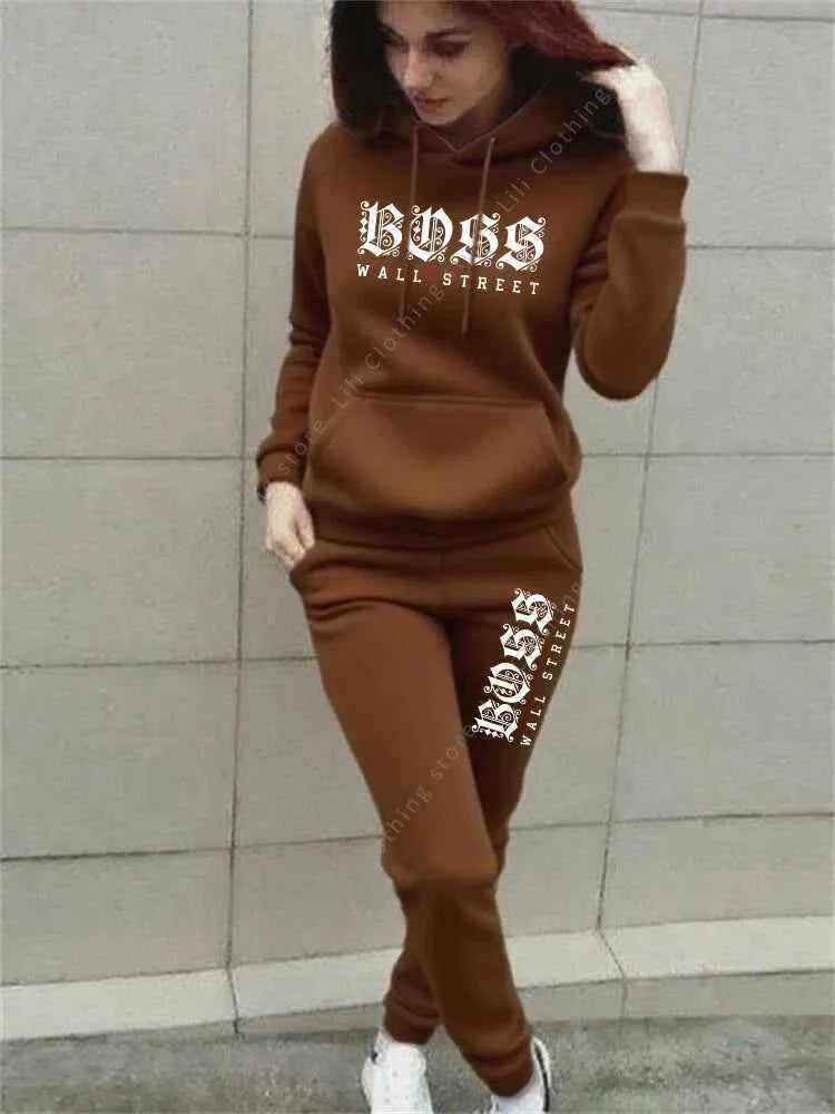 Women's Luxury Hoodie & Sweatpant Tracksuit THRIXINE