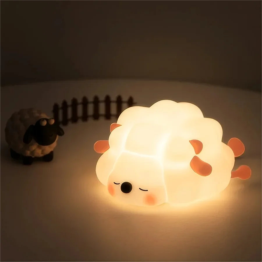 Animal Led Night Light Rechargeable Dimmable Silicone Table Lamp Children's Night Light for Nursery Bedroom Cute Birthday Gift Pi-Mart