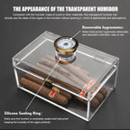 Scotte Cigar Case Humidors Acrylic Cigar Box Hygrometer Humidifier Hold 20 Cigars Include Cigar Cutters Cigar Punch Accessories Lootquake LLC