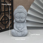 Buddha Stone Statue Little Buddhist Monks Tibetan Buddhism Figurines Zen Garden Ornament Meditation Home Aquarium Decoration Lootquake LLC