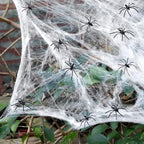 Halloween Decorations Artificial Spider Web Stretchy Cobweb Scary Party Halloween Decoration for Bar Haunted House Scene Props Lootquake LLC