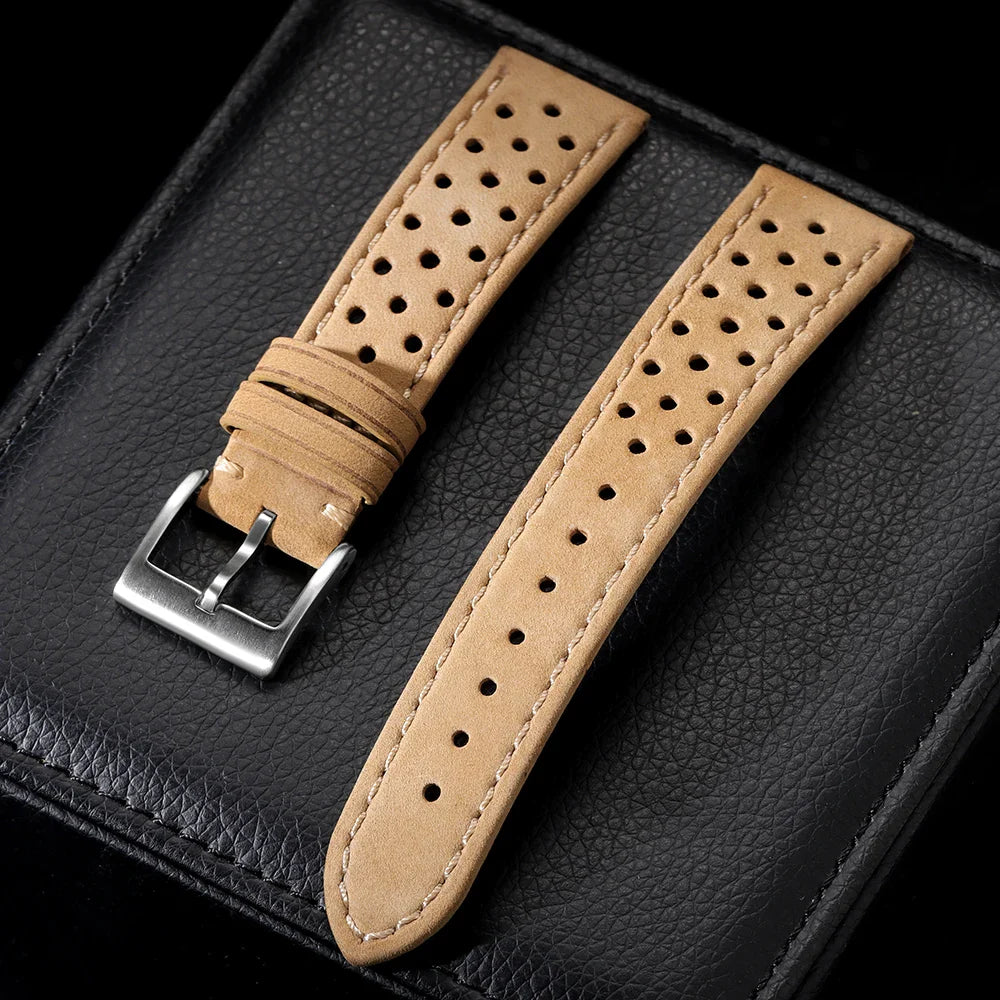 Motorola Moto Watch Band Vintage Leather Strap Breathable Bracelet