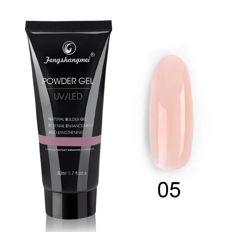 Poly Nail Gel 30g Nude Nature Builder for Nail Extension All Season Gel Color for 3D Molding Gel Nail Strengtheners Long Lasting