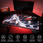 Redragon EISA P047 Anime Gaming Mouse Pad - Smooth Lycra Surface, Anti-Slip Rubber Base, Spill-Resistant, Durable 5mm Thick Lootquake LLC