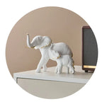 1pairs Creative Modern Decor Animal Resin Elephant Statues & Figurines Sculpture Living Room Table Ornaments Crafts Lootquake LLC