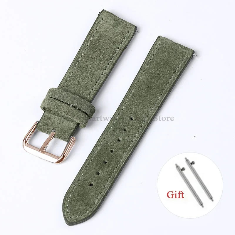 Polar Suede Leather Watch Strap For Polar Smartwatch - Handmade Quick Release